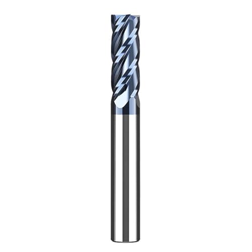 Temhyu 4–20 mm Schaftfräser, 4-Flöten-Fräser, extra Länge, 75/100/150 mm, Hartmetall-Schaftfräser, CNC-Maschinenfräswerkzeuge, Schaftfräser(ALTiAN Coated,4xD4x16x75L) von Temhyu