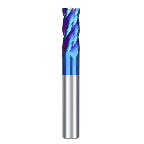 Temhyu 4–20 mm Schaftfräser, 4-Flöten-Fräser, extra Länge, 75/100/150 mm, Hartmetall-Schaftfräser, CNC-Maschinenfräswerkzeuge, Schaftfräser(NANO Blue Coated,20xD20x70x150L) von Temhyu