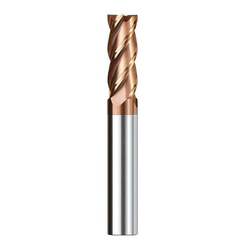 Temhyu 4–20 mm Schaftfräser, 4-Flöten-Fräser, extra Länge, 75/100/150 mm, Hartmetall-Schaftfräser, CNC-Maschinenfräswerkzeuge, Schaftfräser(TiCN Coated,8xD8x32x75L) von Temhyu