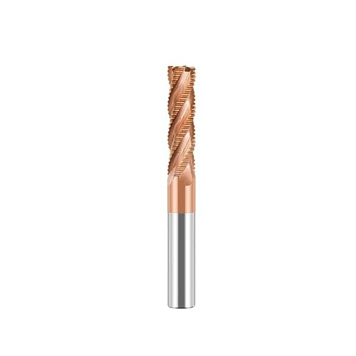 Temhyu 4 6 8 10 12 14 16 18 20 mm Schaft HRC55 Hartmetall-Schruppfräser 4-Flöten-Fräser CNC-Fräser Metallstähle Schruppfräser(20XD20X45X100L) von Temhyu