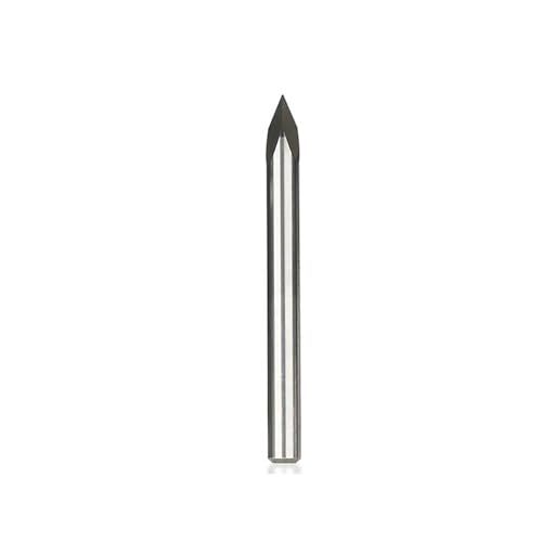 Temhyu 4 mm 6 mm Schaft, CNC-Fräser, 3-kantige Pyramidengravur-Bits, 4 mm Schaft, Hartmetall-Schaftfräser, 20, 30, 40, 45, 60, 90 Grad, CNC-Fräser-Fräswerkzeug(4x0.2x45) von Temhyu