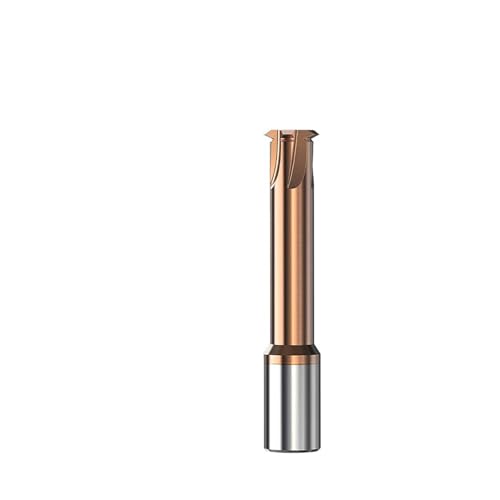 Temhyu 4mm 10mm Schaft 60 Wolframcarbid Einzelzahn-Spiralfräser 3 Flöten 4 Klingen CNC-Werkzeug Gewindeschaftfräser Fräser(G125018) von Temhyu