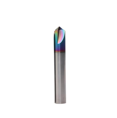 Temhyu 4mm 10mm Schaft Anfasen Mühle Fräser Hartmetall 3 Flöte 60/90/120 Grad Router Bit Gravur Bit for Aluminium Kupfer CNC Ende Mühle(D20x100Lx60) von Temhyu