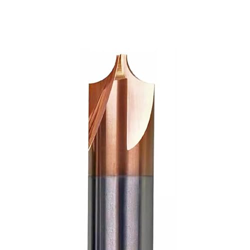 Temhyu 4mm 6mm 8mm Schaft Hartmetall Radius Ecke Abrunden Fräser Schaftfräser CNC Werkzeug Innen R1 R2 R3 Anfasen Außenradien Viertelkreis Fräser(R6x14Dx75L,Coated-BB2055) von Temhyu
