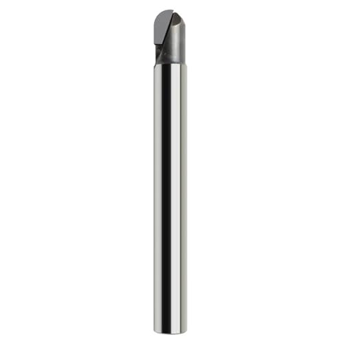 Temhyu 4mm 6mm 8mm Schaft Schaftfräser Diamant Ball Nase Wolfram Hartmetall Schaft Eine Cnc Flöte Router bits Werkzeuge for Aluminium(R4xH6xD8xL75) von Temhyu