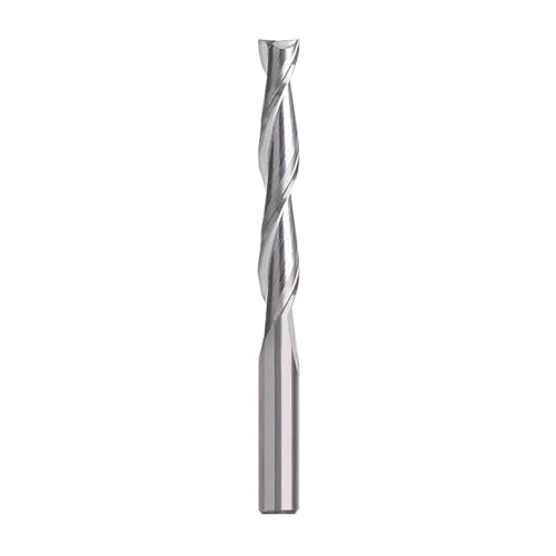 Temhyu 4mm 6mm 8mm Schaft Vsharp 2 Flöten Spiralschaftfräser CNC Gravur Fräser Flachnase Upcut Fräser Werkzeug Hartmetall-Bits(6x52x80) von Temhyu