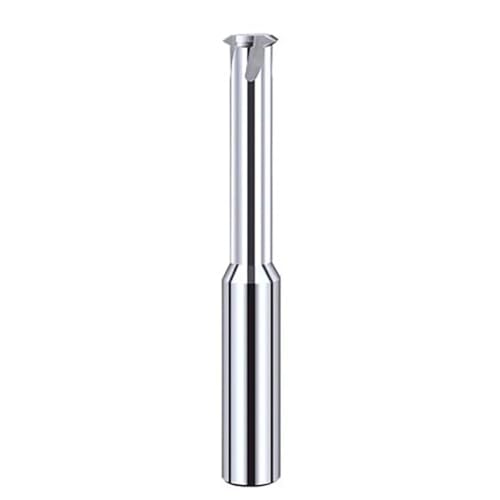 Temhyu 4mm 6mm Schaft Wolframkarbid Einzelzahn Spiralfräser Gewindefräser Metrisches Fräser for Stahl Aluminium Schaftfräser CNC Werkzeug 60°(M3x0.5 aluminum) von Temhyu