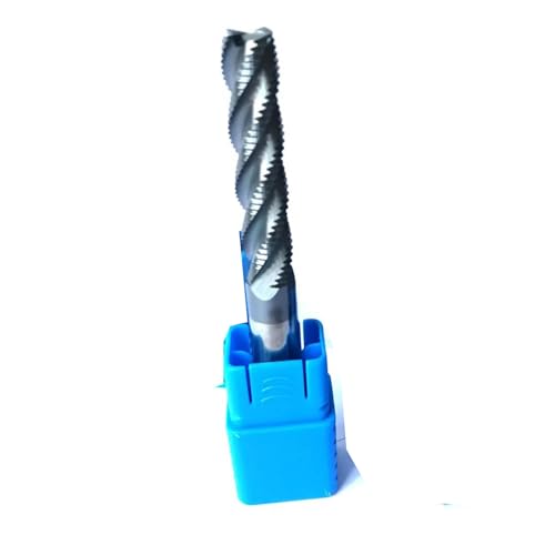 Temhyu 4mm 8mm 10mm 20mm Schaft HRC55 4 Flöten Schruppen Schaftfräser Fräser CNC Grobe Werkzeuge hartmetall Router Bits Fräsen Bits(D16x150L) von Temhyu