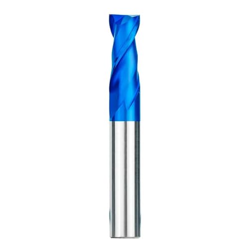 Temhyu 4mm 8mm 10mm Schaft Fräser 2 Flöten Router Bit Extra Länge 75/100/150mm Wolframcarbid Schaftfräser CNC Maschine Fräsen Werkzeuge(NANO Blue Coated,4xD4x20x100L) von Temhyu