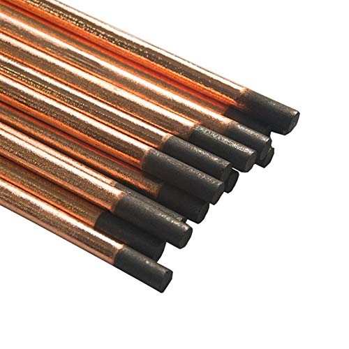 Temhyu 5 stücke Luftkohlenstoffbogen-Auslaufstangen, für DC-Elektroden-Kohlenstoffstange 4-10mm, Kupfer-runde Graphit-Elektrodenstange, (Diameter : 10mm) von Temhyu