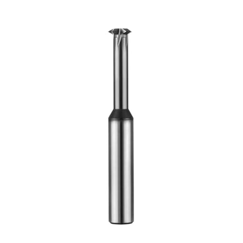 Temhyu 55° Wolframkarbid-Einzelzahn-Spiralfräser, Gewindefräser, metrischer Fräser for Stahl-Aluminium-Schaftfräser, CNC-Werkzeug(D10.0X28XD10XL75) von Temhyu