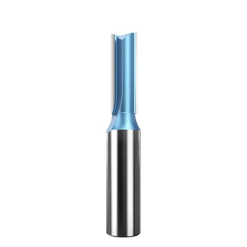 Temhyu 6,35 mm 12,7 mm Schaft, Industriequalität, Holzbearbeitung, Schlitzen, gerader Fräser, metrischer Doppelkantenfräser, Hartmetallklinge, CNC-Bit-Werkzeuge(12.7x8x30) von Temhyu