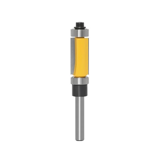 Temhyu 6,35 mm 12,7 mm Schaft CNC-Vollhartmetall-Fräser Holzbearbeitungsfräser Gravur Holzwerkzeug 2 Flöten Gerades Bit Trimmmesser(8mmx12.7mmx25.4mm) von Temhyu