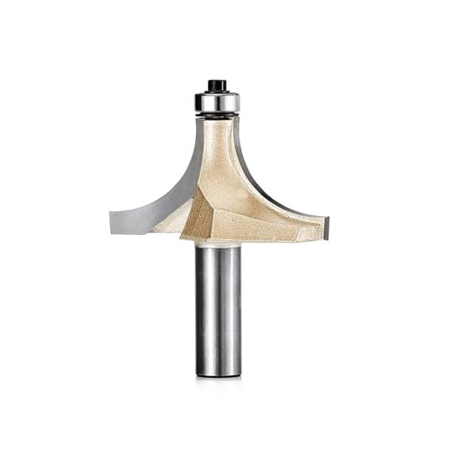 Temhyu 6,35 mm 12,7 mm Schaft Hartmetall Eckrundfräser mit Lager for Holz Wolframkarbid Fräser CNC Schaftfräser Holzbearbeitungswerkzeug Fräser(Y00325) von Temhyu