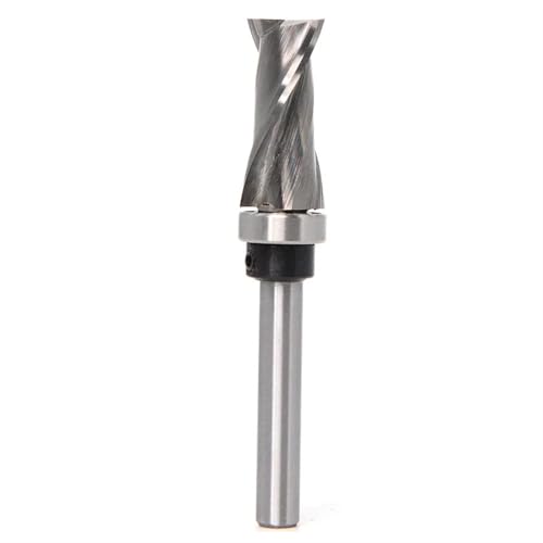 Temhyu 6 mm 8 mm Schaftlager Vollhartmetall-Bündigfräser CNC-Fräser for Holz Standard-Bündigfräsen(6.35mm shank) von Temhyu