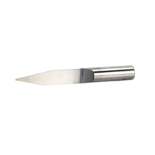 Temhyu 6 mm Schaft, flacher Boden, Gravur-Bits, 45–50 mm, verlängerte CNC-Fräswerkzeuge, V-Hartmetall-Schnitzfräser, Grad 20, 25, 30, 60, 90(3899) von Temhyu