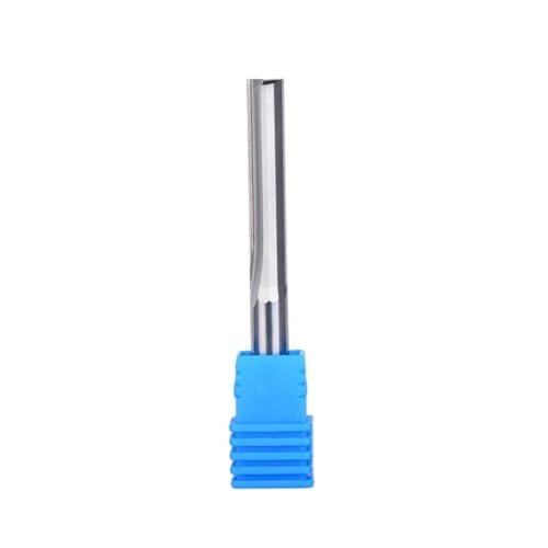 Temhyu 6mm 5mm Schaft Zwei Nuten Gerade Schlitz Schaftfräser CNC Zwei Dimension Schneidwerkzeuge Fräser(3.175x17x38L) von Temhyu