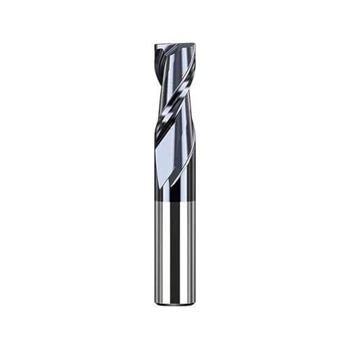 Temhyu 6mm 8mm 10mm Schaft Fräser 2 Flöten Router Bit 1-12mm Wolframkarbid Schaftfräser HRC 45 CNC Maschine Fräsen Werkzeuge CNC Fräsen Bit(None Coated,1xD4x3x50L) von Temhyu