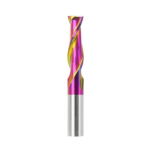 Temhyu 6mm 8mm 10mm Schaft Fräser 2 Flöten Router Bit 1-12mm Wolframkarbid Schaftfräser HRC 45 CNC Maschine Fräsen Werkzeuge CNC Fräsen Bit(ULTRA Surface,18xD18x45x100L) von Temhyu