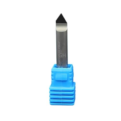 Temhyu 6mm 8mm Schaft Fräser Gravur V Bits Flachen Boden 3D Graveur Carving Werkzeug for Cnc Stein marmor Granit Router(D6XL40X0.4X45degree) von Temhyu