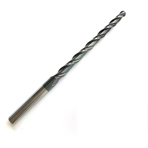 Temhyu 6mm 8mm Schaft Hartmetall Spiral Konische Kugel Nase Schaftfräser 2 Flöten Router Bit Holzbearbeitung CNC 2D 3D Carving Bits Holz Fräser(R0.25xD4x15x50L) von Temhyu
