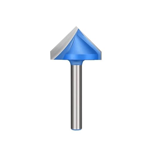Temhyu 6mm Schaft 60/90/120/150 Grad V Form Fräser CNC Gravur Bits Holz Router Bits Holz Fräsen Trimmen 3D Cutter(6x22 150Degrees) von Temhyu
