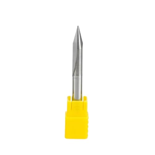 Temhyu 6mm Schaft Gravur Bits 2 Flöten Cutter Router Bit CNC V Form Carving Bits Wolfram Hartmetall PCB 3D fräser(5488) von Temhyu