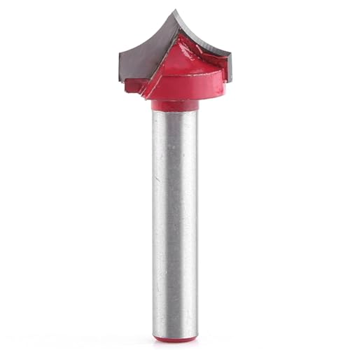 Temhyu 6mm Schaft V-Nut Fräser Doppelschneidiger Schaftfräser Holzbearbeitung Fräser CNC Gravur Fasenfräser Fräser(32mm) von Temhyu