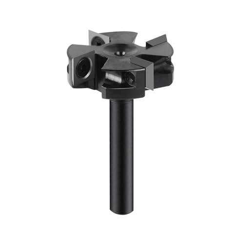 Temhyu 8/12/12,7mm Schaft 4-Flöten Holz Hobel Bit CNC Spoilboard Surfacing Router Bit Platte Abflachung fräser for Holzbearbeitung(12X50.8mm no parts) von Temhyu
