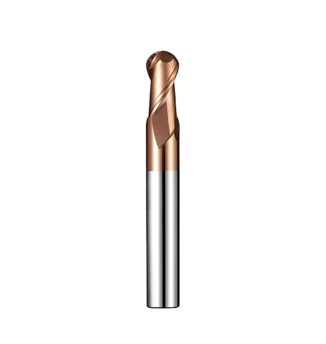 Temhyu 8mm 10mm Schaft HRC55 Hartmetall-schaftfräser Zwei Flöten Kugelkopf-schaftfräser R1 R2 R3 R4 R5 Holzbearbeitung Langradius Fräser CNC Fräser(R3.0x150L) von Temhyu