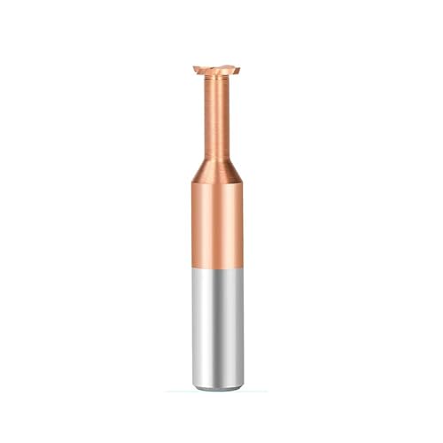 Temhyu 8mm 10mm Schaft T-Nutenfräser 4 Flöten TiCN-beschichteter Hartmetall-Schaftfräser for Holzmetallbearbeitungswerkzeug CNC-Maschine Fräser Fräswerkzeug(12x2x6x19x60) von Temhyu