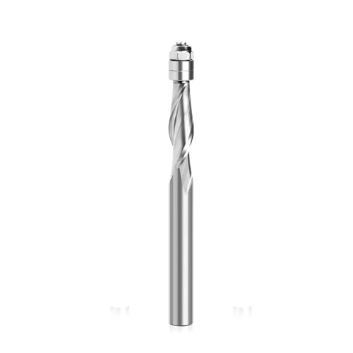 Temhyu 8mm Schaft Flush Trim Vollhartmetall Spirale Oberlager CNC Fräser UP-Cut Schaftfräser Stirnfläche Holzfräser von Temhyu