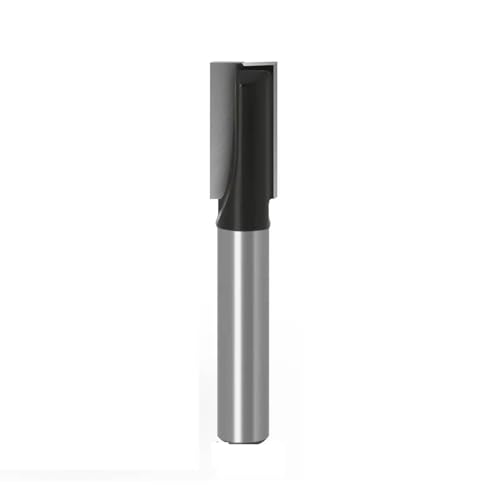 Temhyu 8mm Schaft Holzbearbeitung Gravur Bit Reinigung Boden Router Bits Vollhartmetall CNC Fräser Schaftfräser(Black 8X6X16mm) von Temhyu