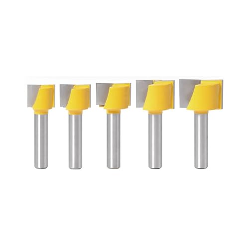 Temhyu 8mm Schaft Reinigung Boden Gravur Bit Vollhartmetall Router Bit Holzbearbeitung Werkzeuge CNC Fräser Schaftfräser(5PCS) von Temhyu