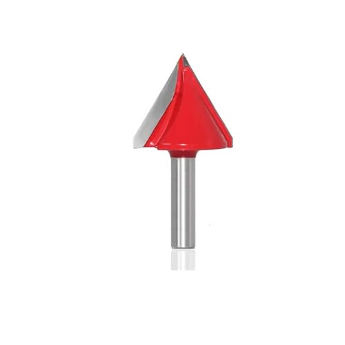 Temhyu 8mm Schaft V Bit CNC Vollhartmetall-schaftfräser 3D Router Bits 60 90 120 150 Grad for Holzbearbeitung fräser(8X22X90) von Temhyu