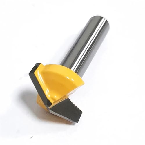 Temhyu 8mm Schaft V-Nuten Carving Bit Fräsen Aluminium Cutter for Metall Router Bits Holzbearbeitung V Nut 90 Grad Router V Bit CNC(6x12.7x2.3x108angle) von Temhyu