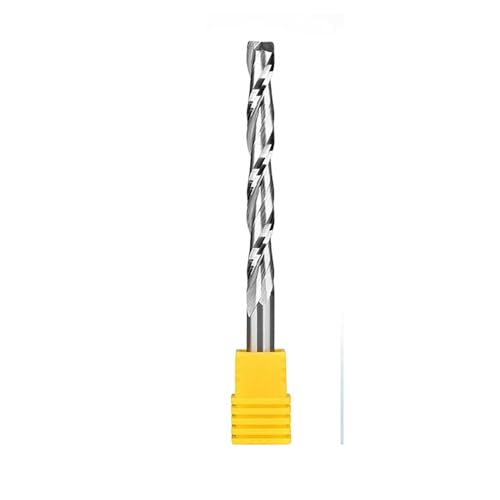 Temhyu CNC Gravur Router Bit Flache Nase Ende Mühle 2 Zwei Flöten Spirale Upcut Fräser Werkzeug Hartmetall Bits for Holz MDF PVC(3.175x2.0x17) von Temhyu