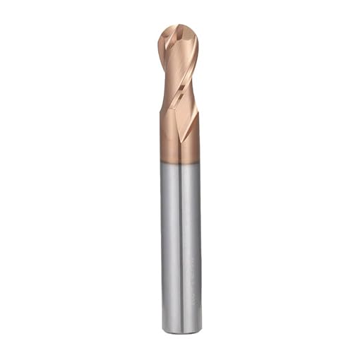 Temhyu HRC 50 55 65 Kugelfräser Hartmetallfräser CNC-Fräser Fräswerkzeug 2-Flöten-Kugelfräser(R6XD12X150,HRC55 2F) von Temhyu