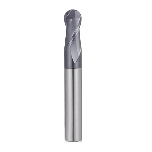 Temhyu HRC 50 55 65 Kugelkopffräser Wolframkarbidfräser CNC-Fräser Fräswerkzeug 2-Flöten-Kugelkopffräser R1 R2(R4XD8X150,HRC50 2F) von Temhyu