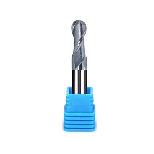 Temhyu HRC50 55 65 4mm 6mm 8mm Schaft Kugelfräser Wolframkarbidfräser CNC-Fräser Fräswerkzeug R0,5 2 4 Flöten(HRC50-2F,R6X12DX100L) von Temhyu