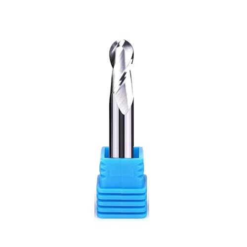Temhyu HRC50 55 65 4mm 6mm 8mm Schaft Kugelfräser Wolframkarbidfräser CNC-Fräser Fräswerkzeug R0,5 2 4 Flöten(HRC50-2F For Al,R2X4DX75L) von Temhyu