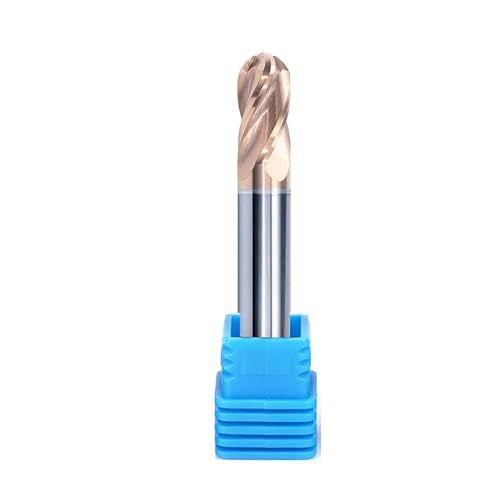 Temhyu HRC50 55 65 4mm 6mm 8mm Schaft Kugelfräser Wolframkarbidfräser CNC-Fräser Fräswerkzeug R0,5 2 4 Flöten(HRC55-4F,R1X4DX50L) von Temhyu