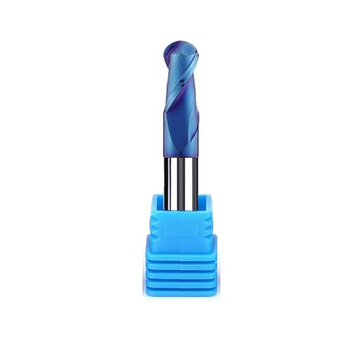 Temhyu HRC50 55 65 4mm 6mm 8mm Schaft Kugelfräser Wolframkarbidfräser CNC-Fräser Fräswerkzeug R0,5 2 4 Flöten(HRC65-2F,R2X4DX50L) von Temhyu