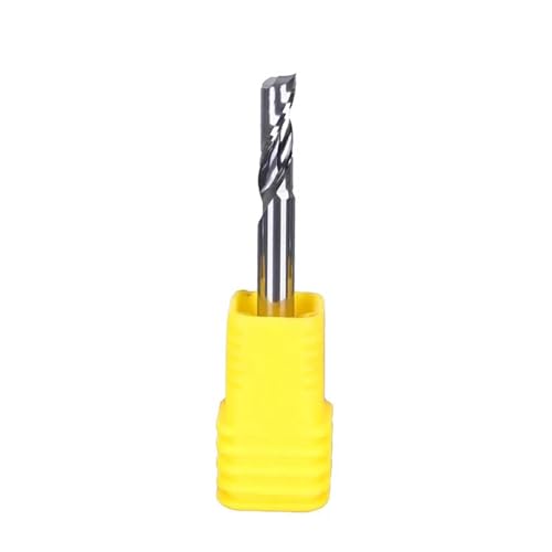 Temhyu HRC55 CNC-Fräser, 1 mm bis 12 mm, einschneidiger Schaftfräser for Aluminiumkarbid-Fräser, Wolframstahl-Spiralschaftfräser(3.175x2.0x12mm) von Temhyu