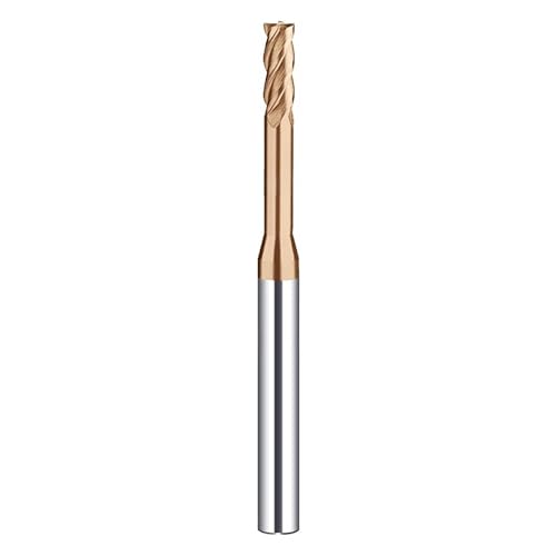 Temhyu HRC55 HRC65 Wolframkarbid-Schaftfräser Metallfräser CNC-Fräser Langhals-Schaftfräser for die Drehmaschinenverarbeitung(HRC55 4Flutes,D2.5-L15.0-H04) von Temhyu