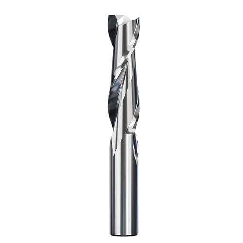 Temhyu HRC65 2 Flöten Spiralfräser Aluminium Flachschaftfräser 6mm Hochgeschwindigkeitsstahl CNC Schneidemaschine Gravur Fräser(D3 d6 H20 L68) von Temhyu