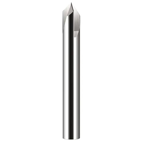 Temhyu HRC65 3-Flöte Wolframstahl Hartmetall 60/90/120 Grad Fasenfräser CNC-Fräser Gravur Schaftfräser Werkzeuge(60 Degree,AL-HRC55_8.0X8DX60L) von Temhyu