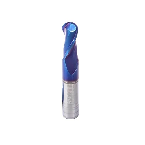 Temhyu HRC65 4mm 6mm 8mm Schaft Kugelfräser Wolframstahl Fräser 2 Flöten Hartmetallfräser Werkzeug R0,5mm R6mm R8mm 10mm CNC Fräser Fräsen(R3X12XD6X100) von Temhyu