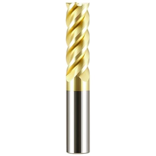 Temhyu HRC70 1 2 4 5 6 8 10 12 Hartmetall-schaftfräser 4 Flöten Fräser Wolfram Schneidwerkzeug CNC Metall Stahl Schlüsselfläche Vierkantfräser(20X45X20X100) von Temhyu