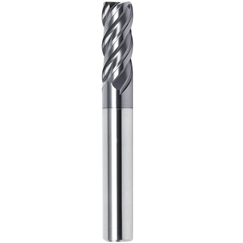 Temhyu Hartmetall-Fräser mit 2/3/4 Flöten, Hartmetall-Schaftfräser for geschnittene Aluminiumfräser, Fräser, CNC-Fraise-Vergaser, Werkzeugmaschinen(HRC70-4F,4.0x4Dx75L) von Temhyu